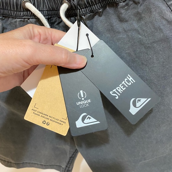 Quiksilver Boys Black Acid Wash Taxer Pull On Walk Shorts - Medium/12 - Picture 13 of 13